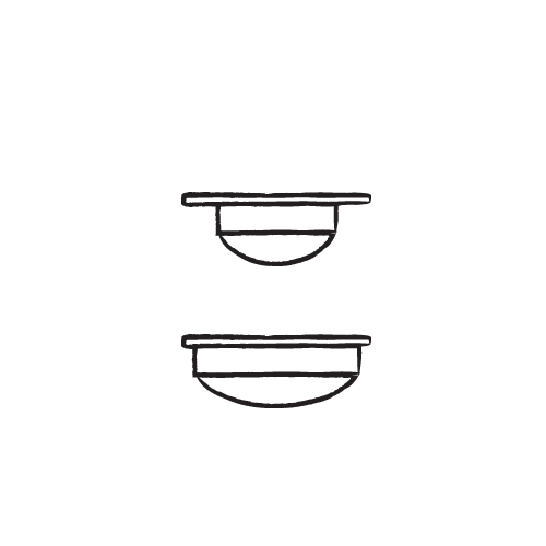 Step 3 Step 3: male and female moulds assembled for lens casting