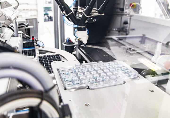 Fully automated production lines at Supervision Optimax ensuring efficient contact lens manufacturing with minimal human error