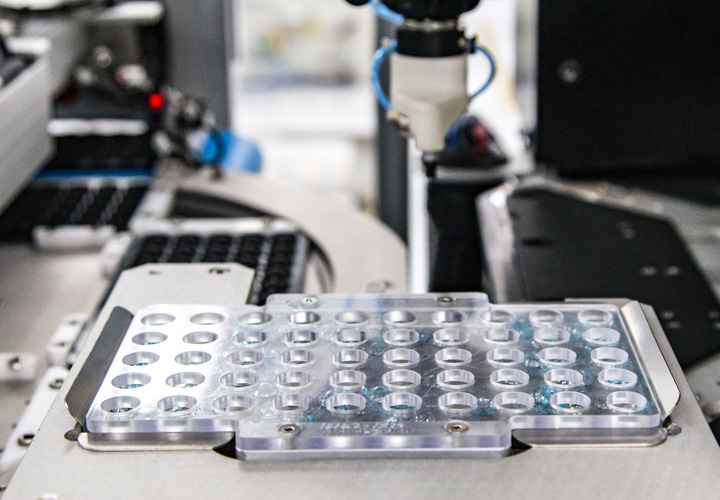 Supervision Optimax contact lenses inspected by high-definition camera to ensure only the best lenses are released